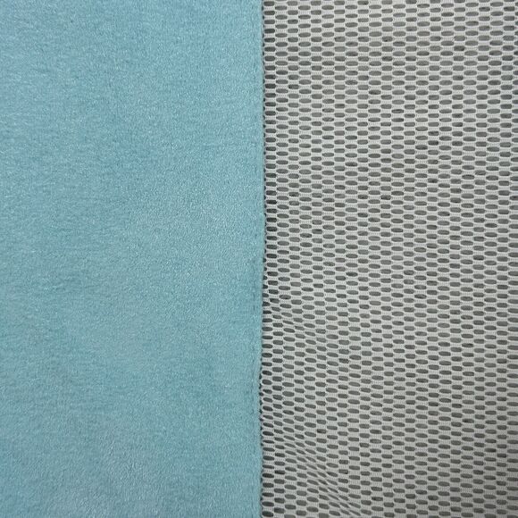 Alberto Makali Cardigan Jacket Womens Small Light Blue Faux Suede Mesh Waterfall - Picture 8 of 13